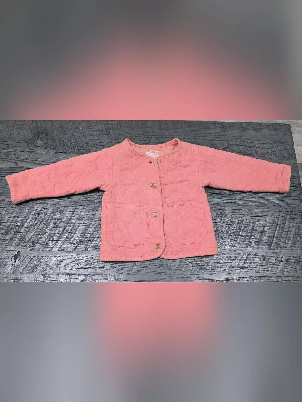 Cat &Jack Quilted 100% Cotton Pink Lightweight Jacket (Sz:3t)